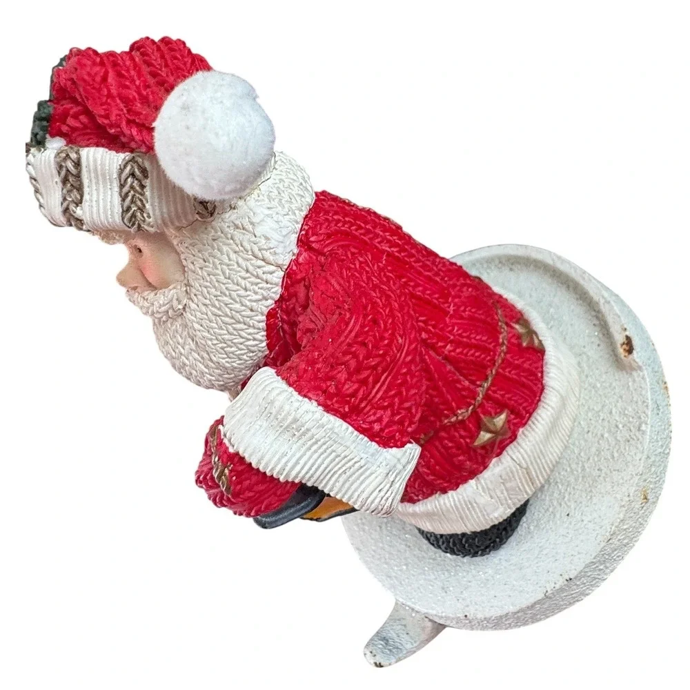 Santa Claus Stocking Hanger Cardinal Birdhouse Texture‎ Resin mantle decor
